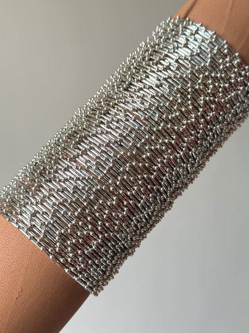 Silver Beaded Bangles – 1 Dozen | Premium Quality | Available in 3 Sizes For Women